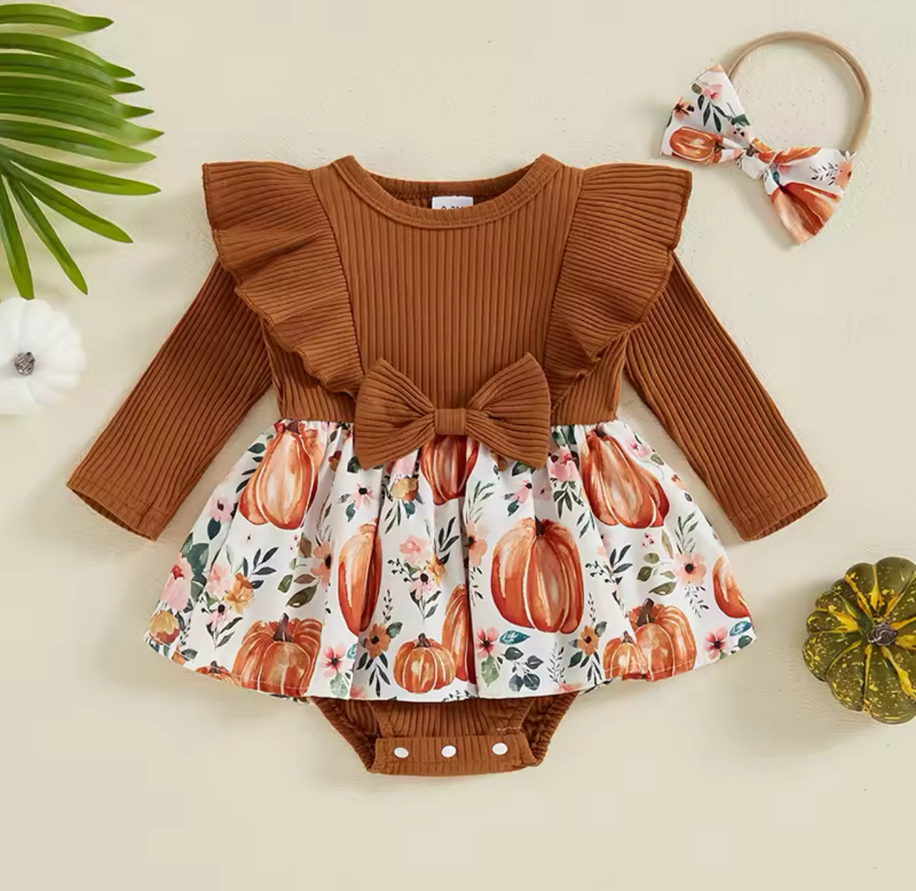 Pumpkin Romper Dress