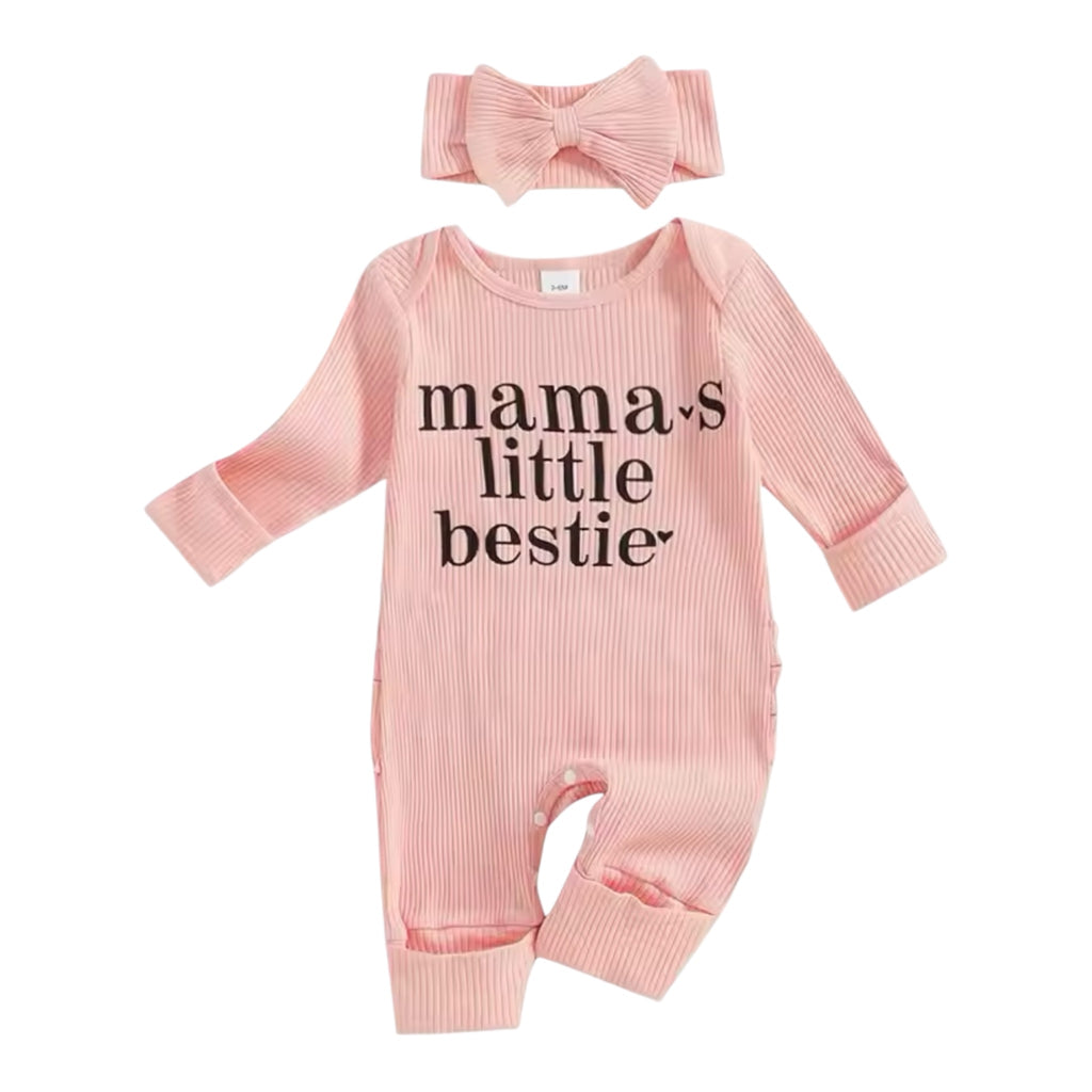 Mama’s Little Bestie Ruffled Bottom Jumpsuit