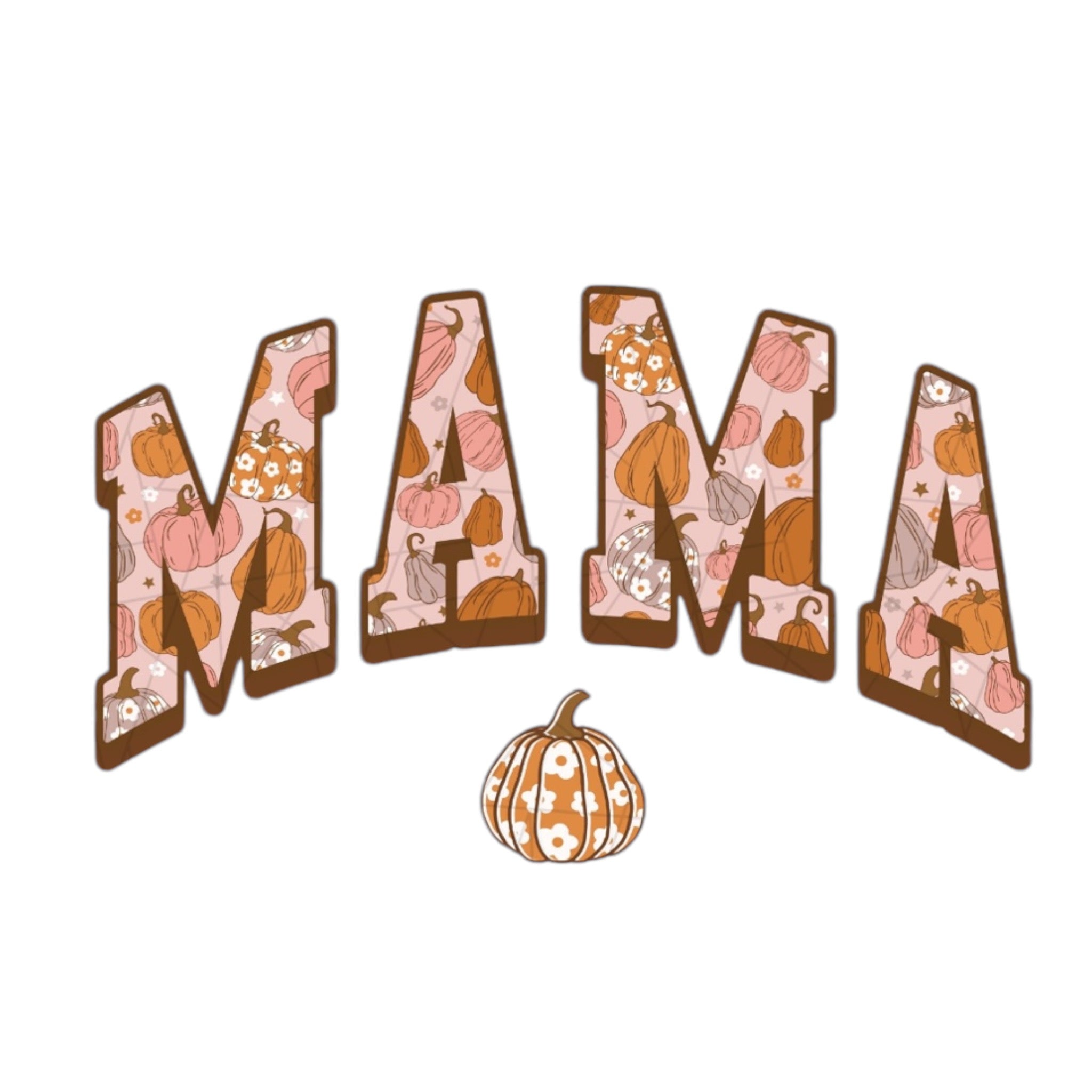 Floral Pumpkins Mama Tee