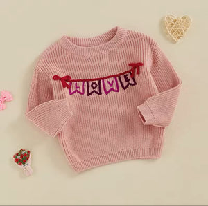 Love Banner Knitted Sweater PREORDER