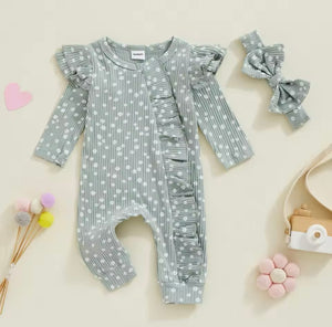 Newborn Ruffle Zippy Jumpsuit