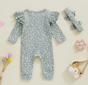 Newborn Ruffle Zippy Jumpsuit