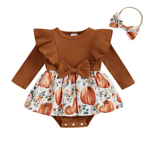 Pumpkin Romper Dress