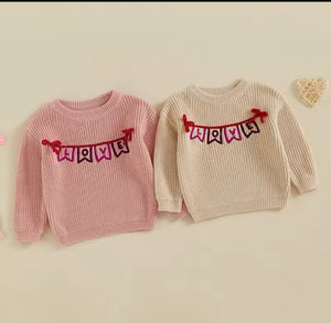 Love Banner Knitted Sweater PREORDER