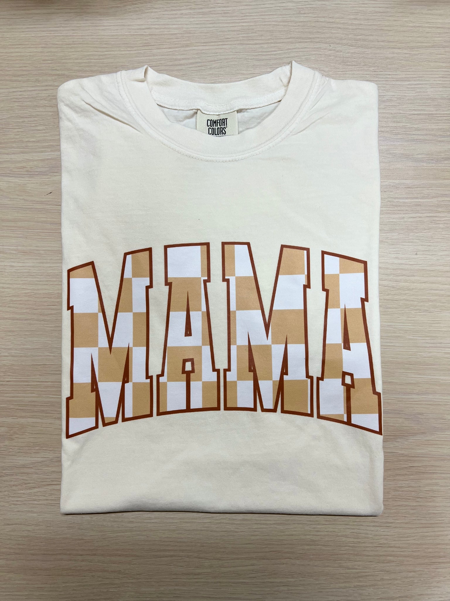 Checkered Mama Tee