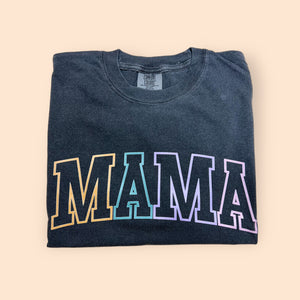 Mama Color Block Middie Tee